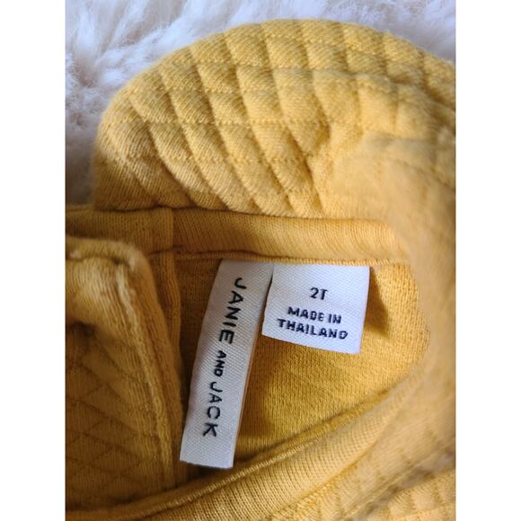 Janie & Jack Mustard Yellow belted girl's Dress size 2t - Picture 3 of 8